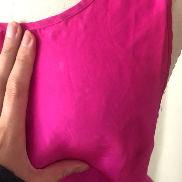 Helmut Lang hot pink racer back silk camisole sz S - Picture 4 of 6